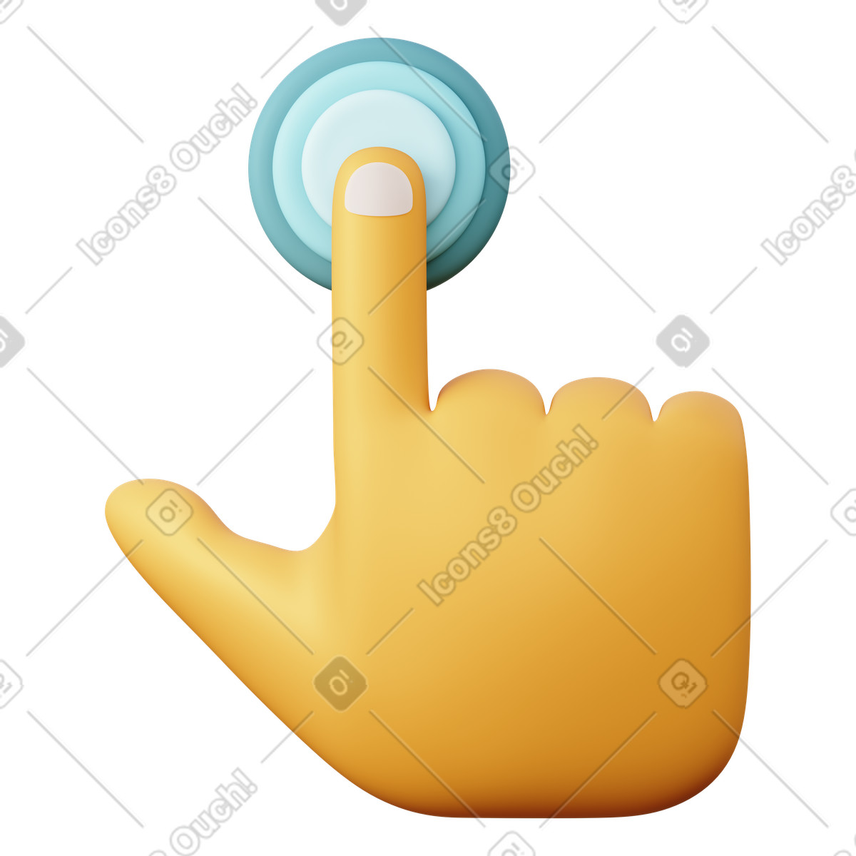 Touchscreen o interazione digitale illustrazione in stile 3D Sugary scarica in PNG, SVG