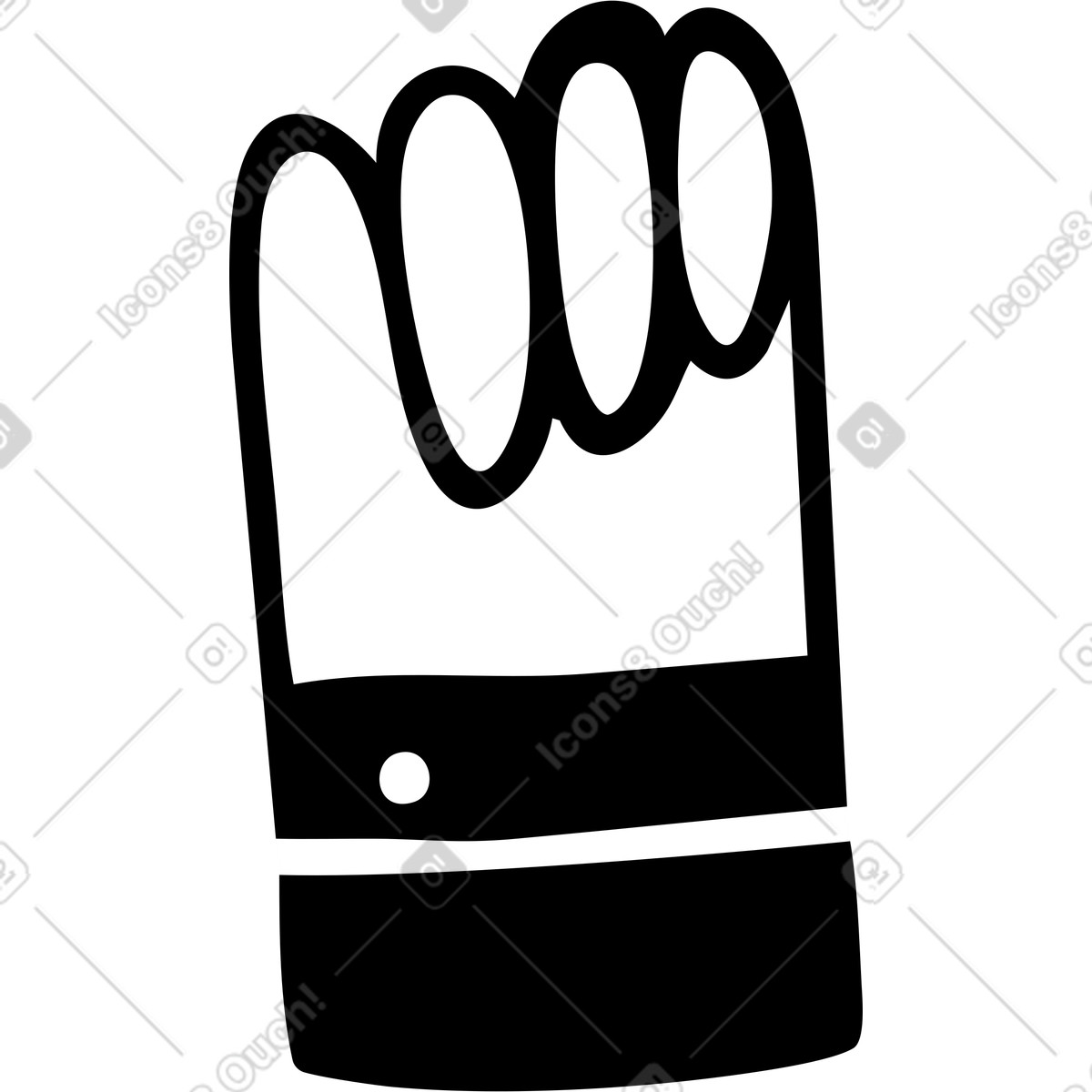 Hand fist illustration in Journal style download in PNG, SVG