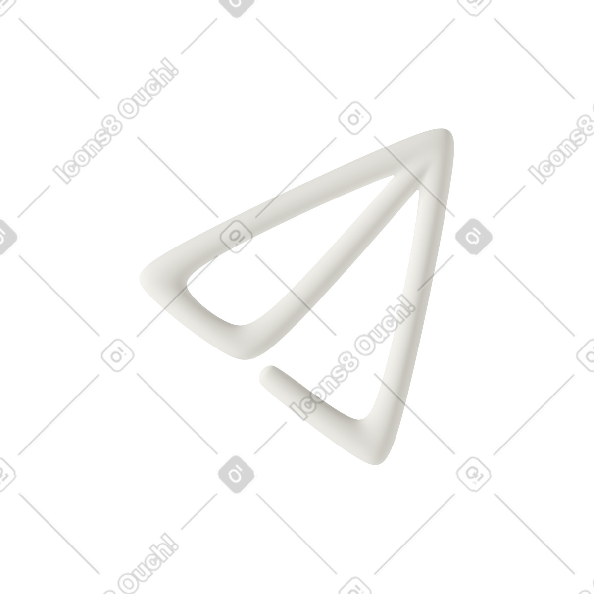Lines paper airplane-Illustration im 3D Casual life-Stil als Download in PNG, SVG