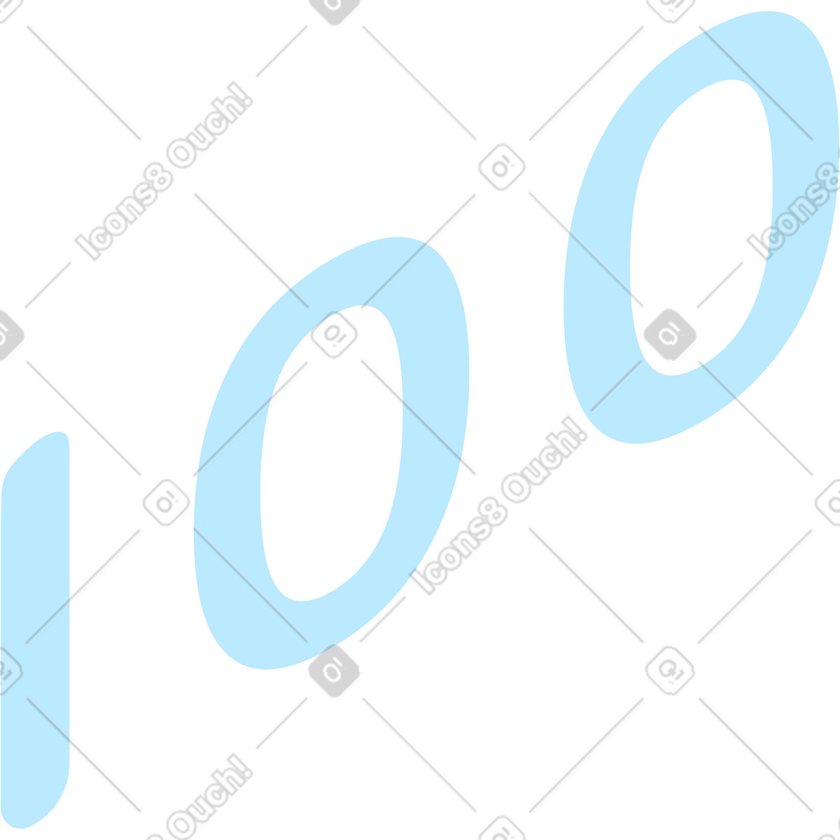 Hi-tech スタイルの 青い百の数字 のイラストをPNG、SVG形式でダウンロード