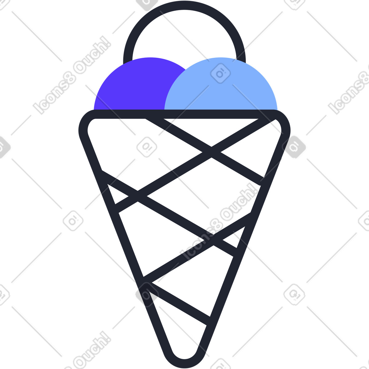Ilustración Helado en estilo Pablita a descargar en PNG y SVG