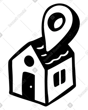 Home Location with Marker on Map PNG, SVG