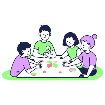 A group of children is sitting on a large picnic blanket spread out on the grass. They are engaged in a card game, each child displaying a distinct exaggerated poker face that emphasizes their focus and determination. The children are diverse in appearance, with varying hair colors and styles. In the center, there is a small pile of colorful cards laid out on the blanket, and a few scattered snacks such as fruit and sandwiches around them. The scene captures their concentration as they glance at each other, strategizing their next move in this playful competition.