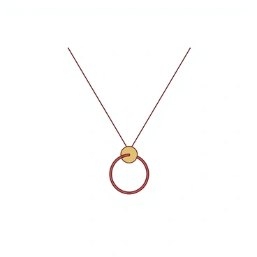 A white delicate chain holds a minimalist necklace featuring a single gold circle pendant. The circle pendant is smooth and shiny, reflecting light. The chain is fine, creating a gentle drape around a soft white background. The entire composition emphasizes the simplicity and elegance of the necklace.