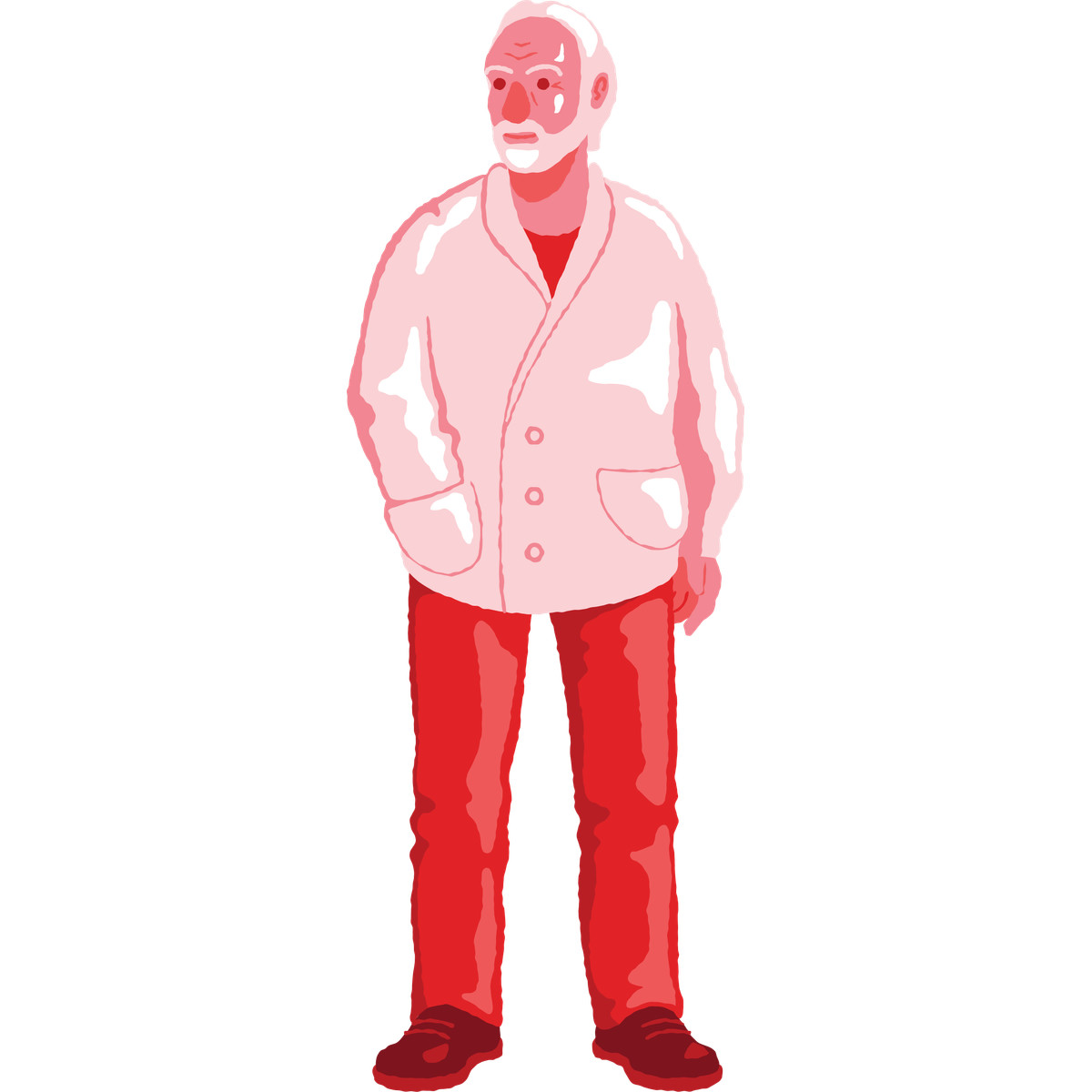 Ilustração de Old man standing em no estilo Cherry para baixar em PNG, SVG
