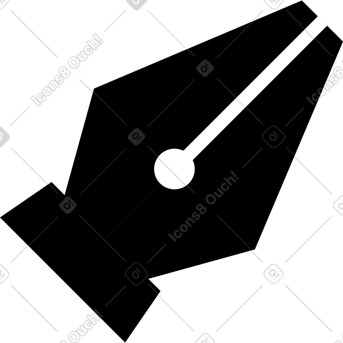 Memphis スタイルの Icon pen のイラストをPNG、SVG形式でダウンロード