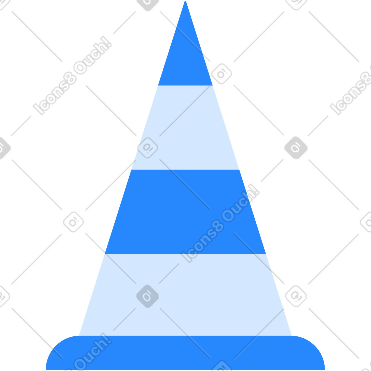 Ilustración Cono de trafico en estilo Urban a descargar en PNG y SVG