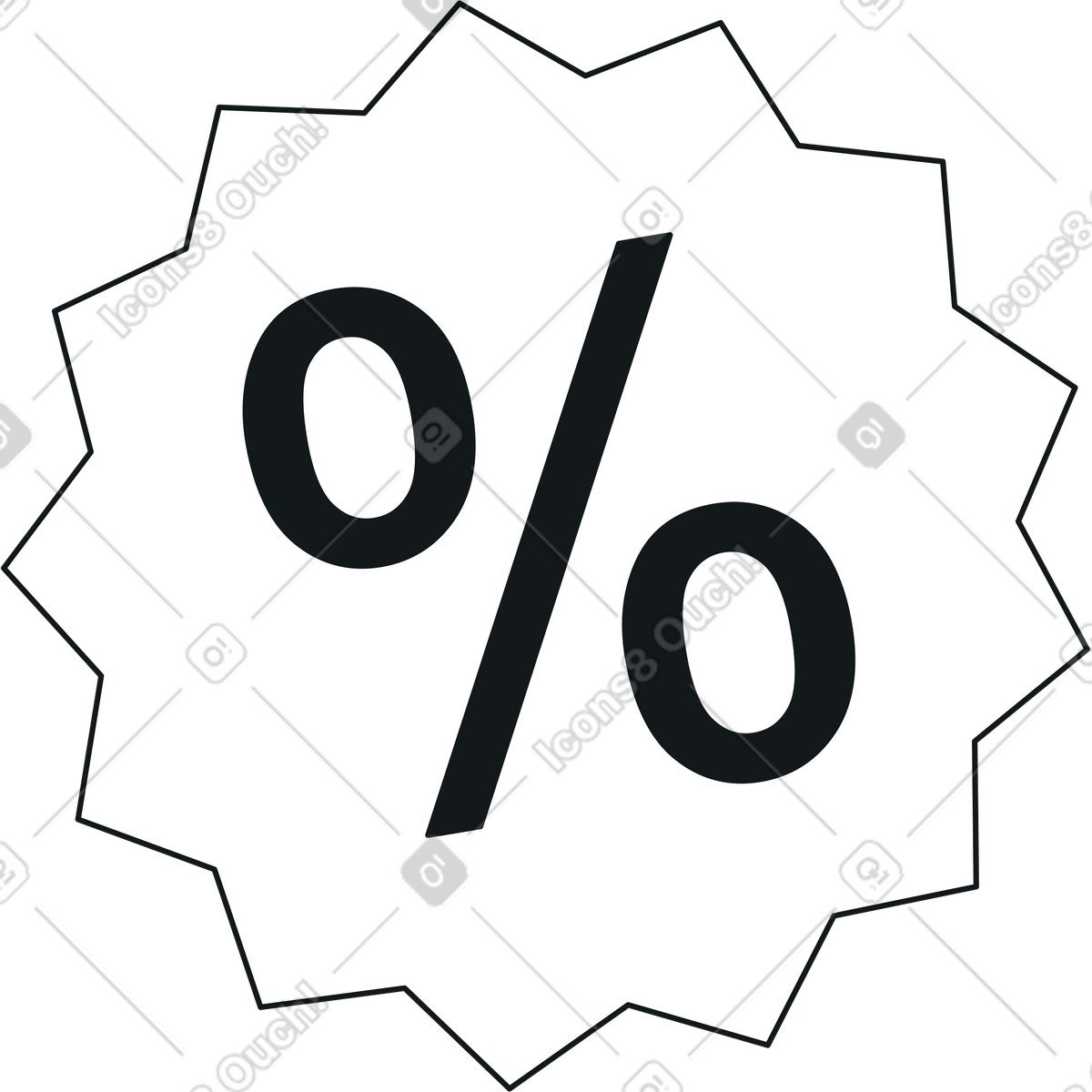 Ilustración Signo de descuento en estilo Midnight a descargar en PNG y SVG