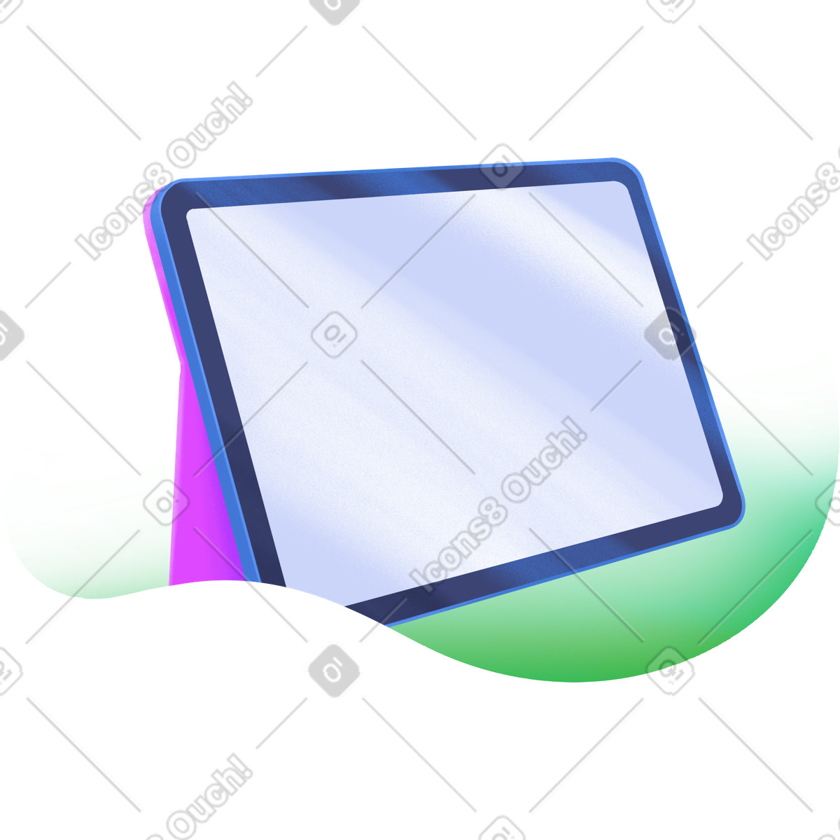 Tablet illustration in PNG, SVG