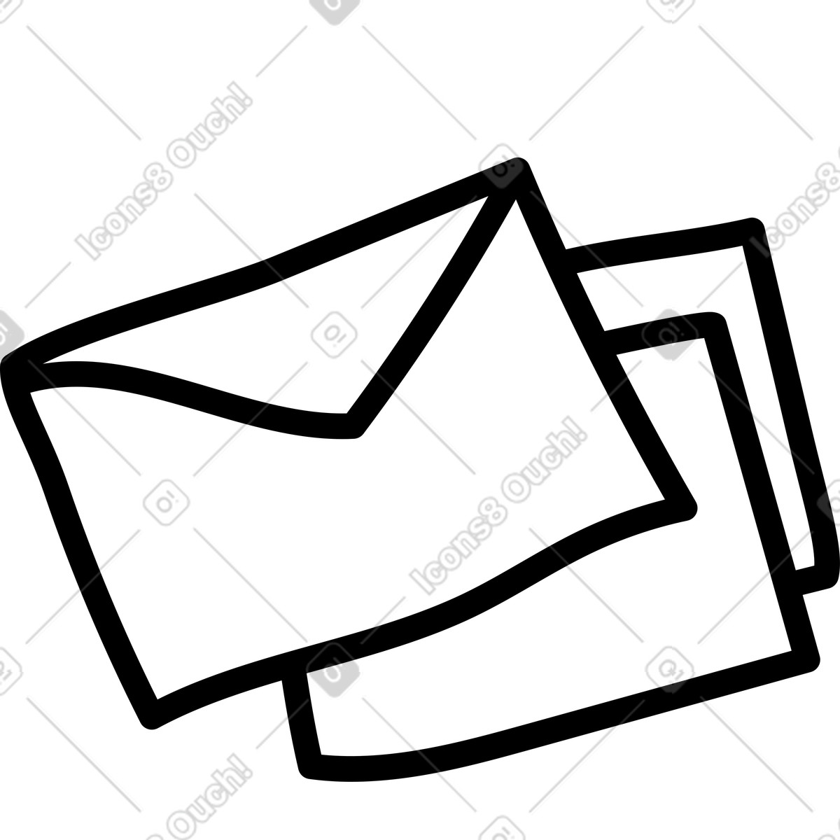 Ilustração de Cartas em no estilo Notes para baixar em PNG, SVG