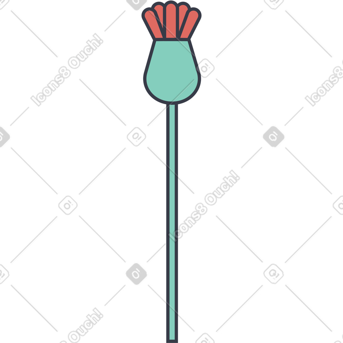 Fiore illustrazione in stile Abstract scarica in PNG, SVG