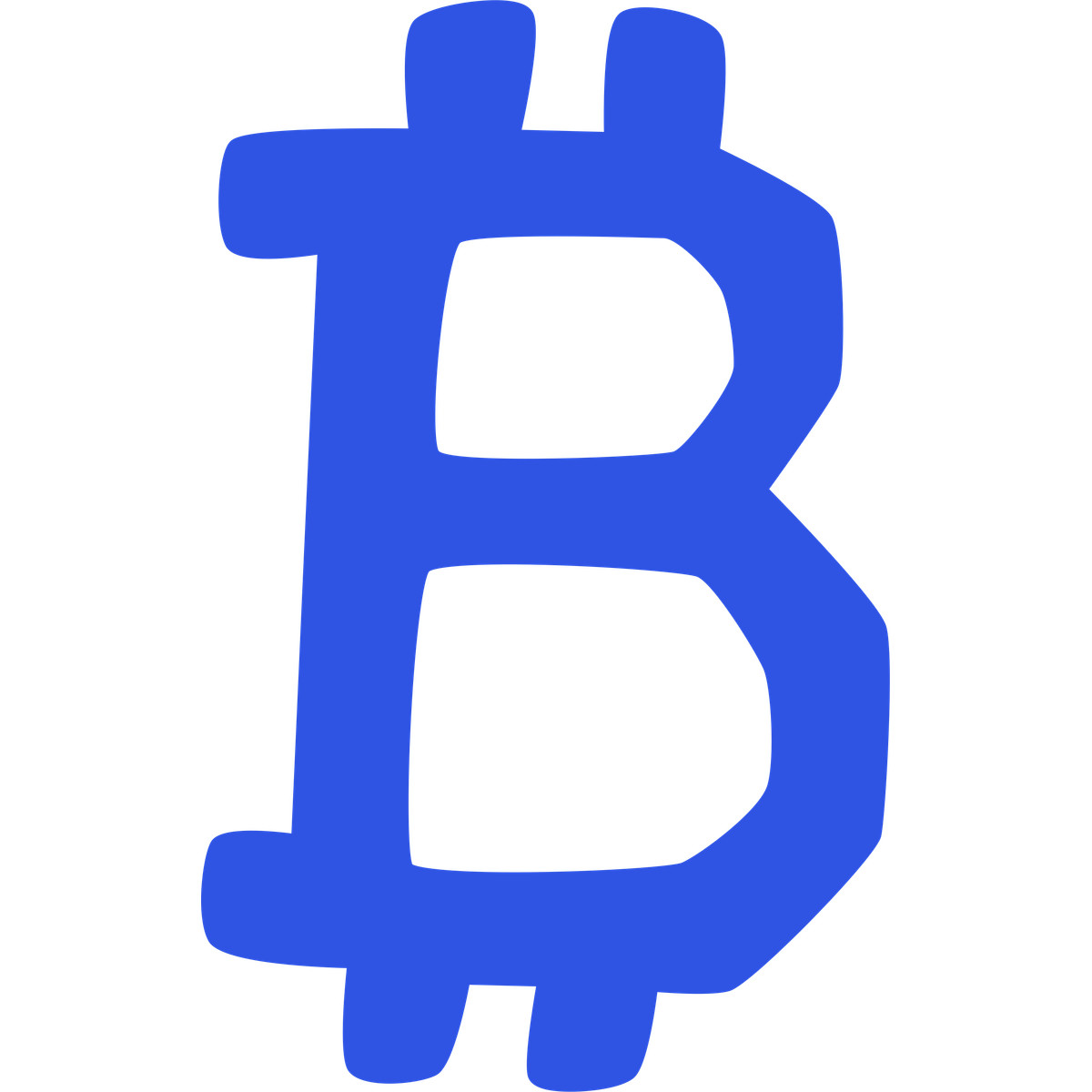Ilustração de Cryptocurrency bitcoin em no estilo Bouncy para baixar em PNG, SVG