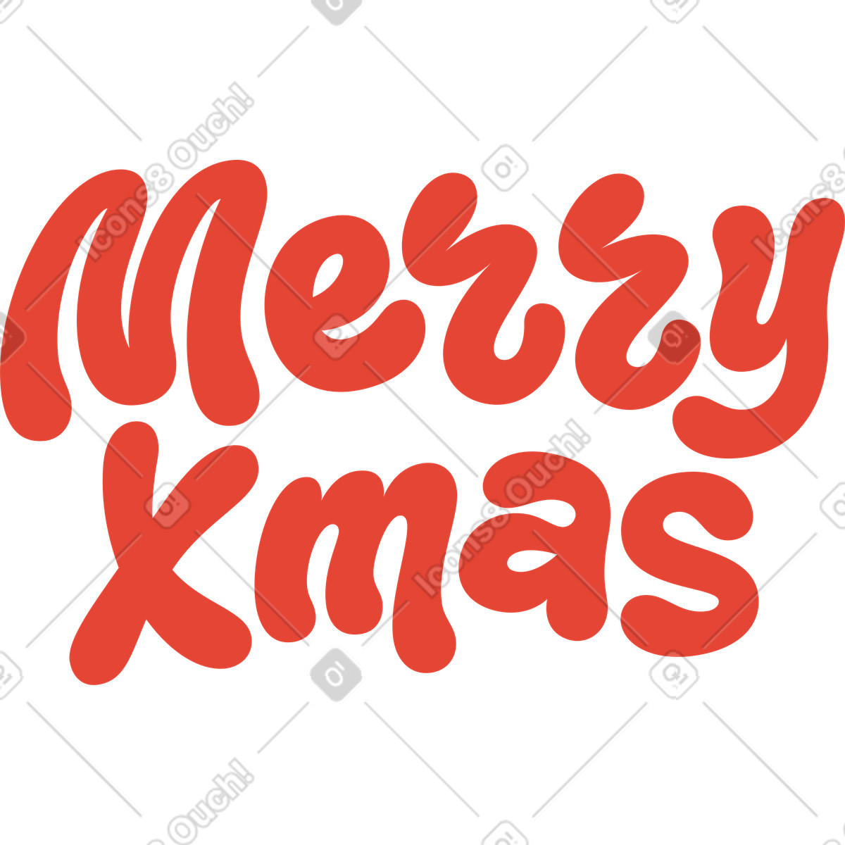 Lettering merry xmas text illustration in Social style download in PNG, SVG
