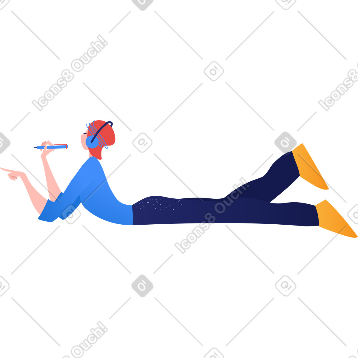 Student illustration clipart featuring diverse learners in PNG SVG