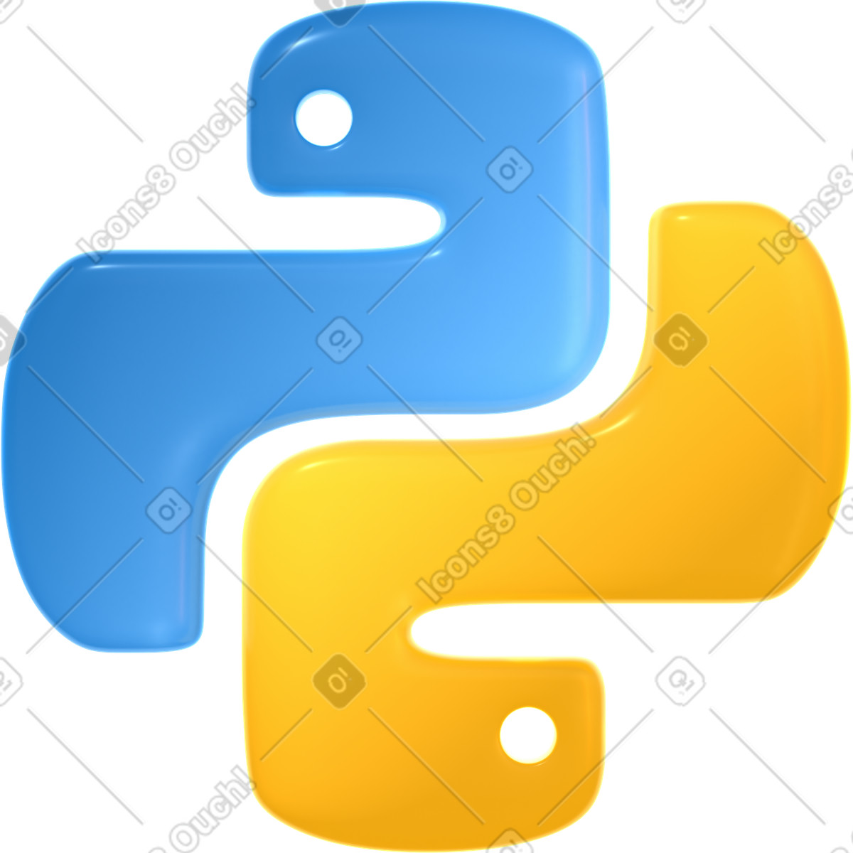 Abstract logo python illustration in PNG, SVG