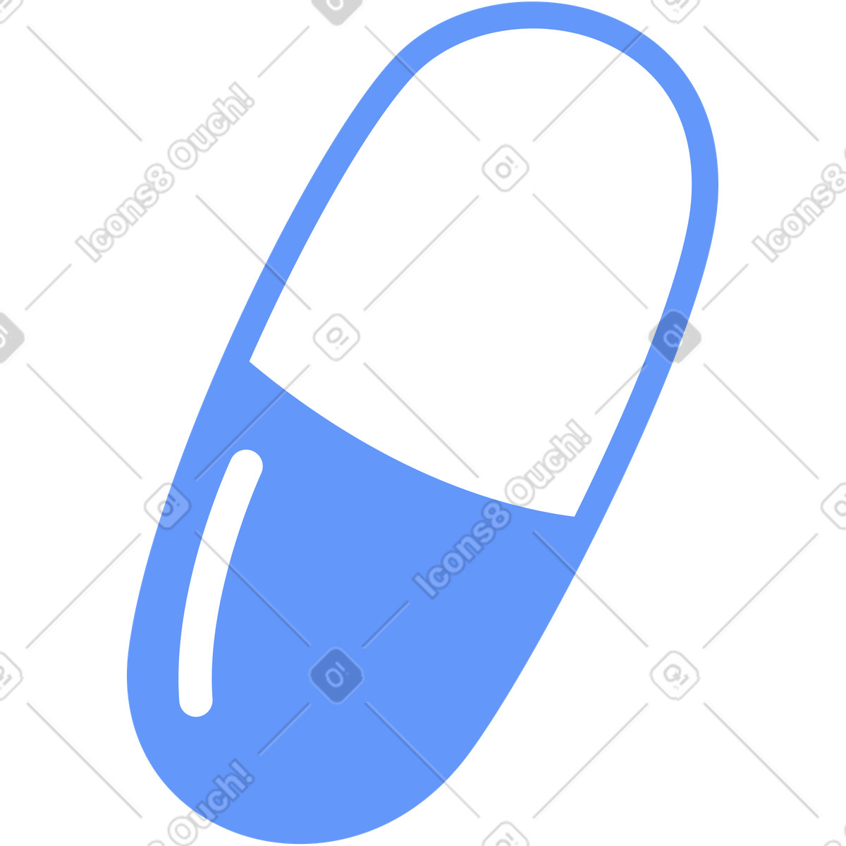 Ilustración Pastilla azul en estilo Plain a descargar en PNG y SVG