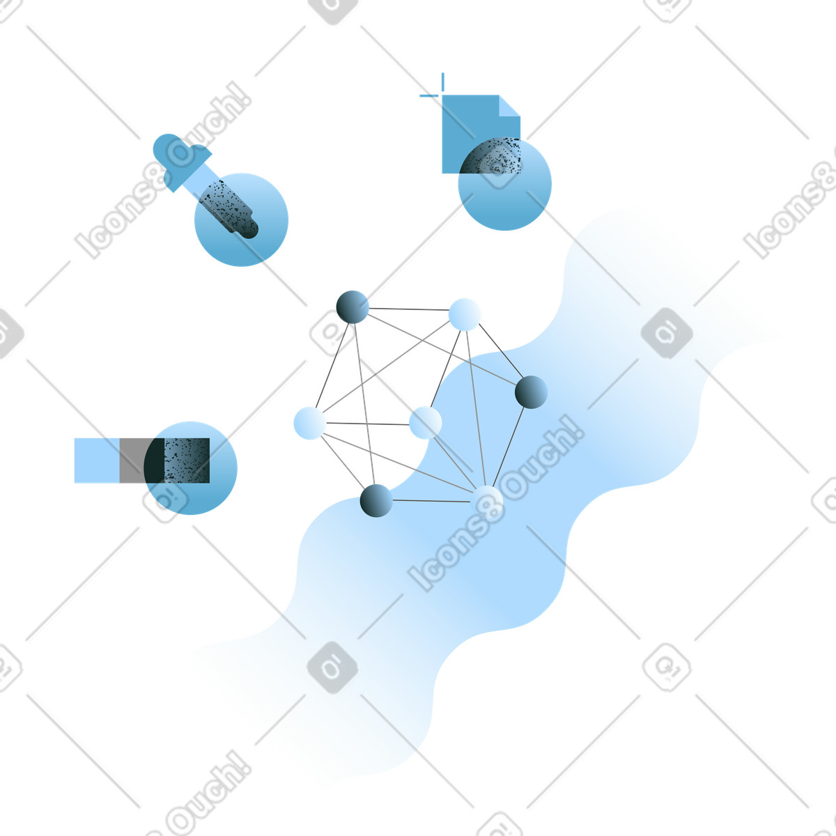 Strumenti di progettazione digitale basati sull'intelligenza artificiale, tecnologia creativa illustrazione in stile Concept scarica in PNG, SVG