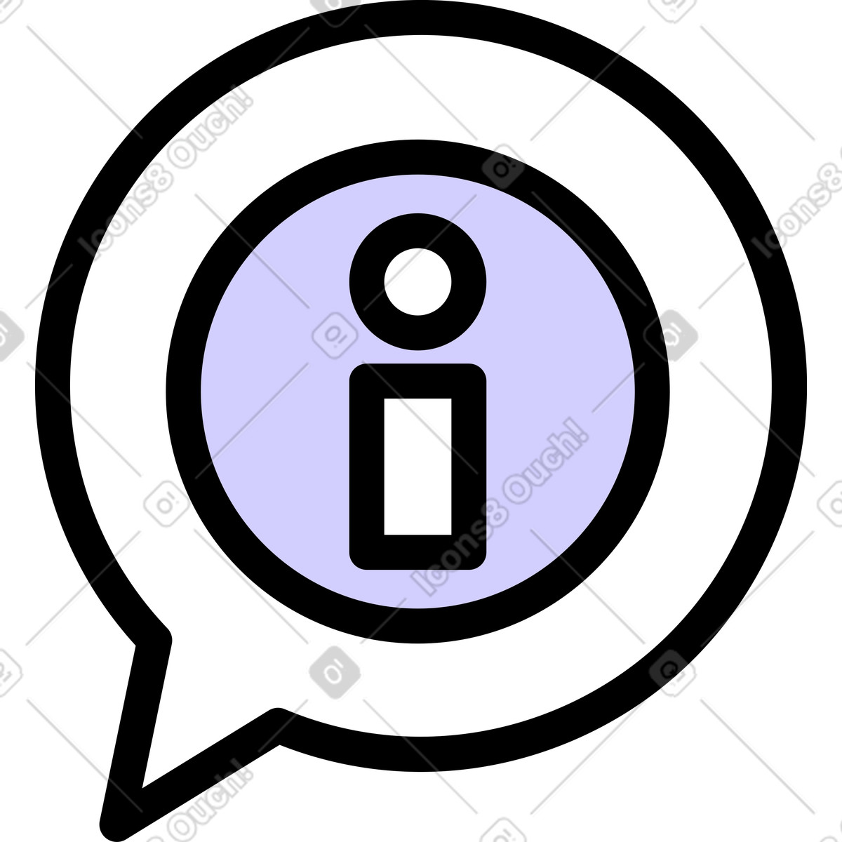 Illustration Bulle de dialogue avec des informations dans le style Notes à télécharger aux formats PNG, SVG