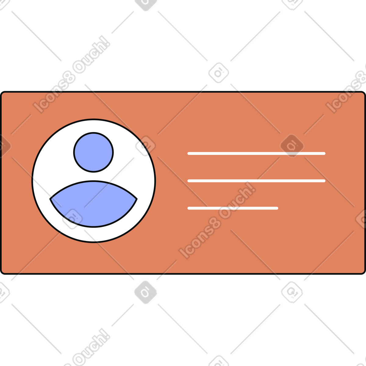 Frame with user message illustration in Teko style download in PNG, SVG