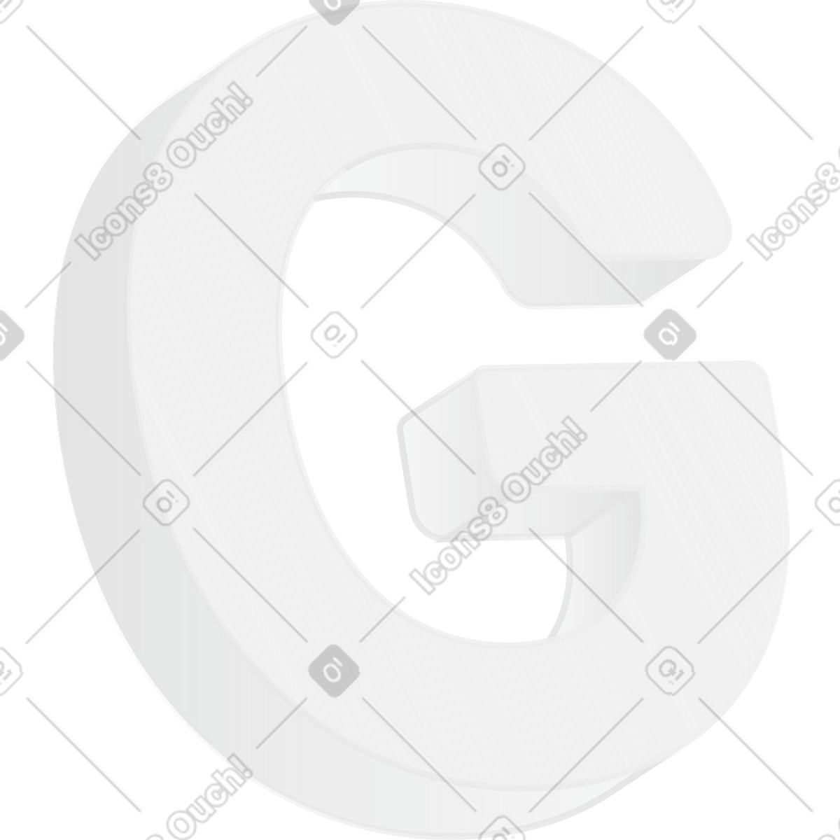 Ilustração de Letra g em 3d no estilo Morphis para baixar PNG, SVG