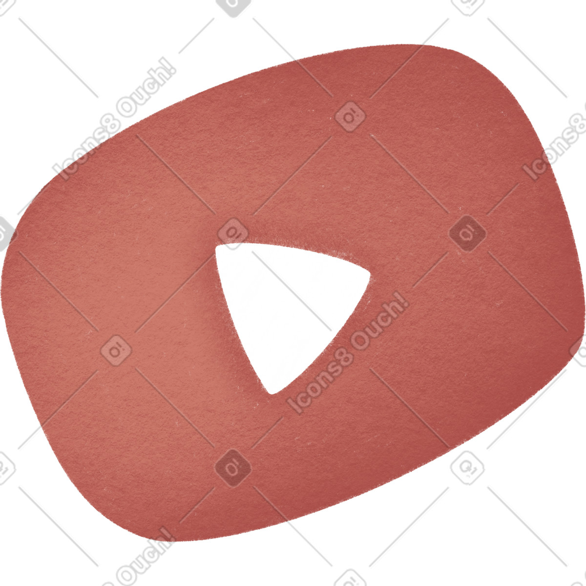 下载 Woolly 风格的 Red button youtube 插画，支持 PNG、SVG 格式