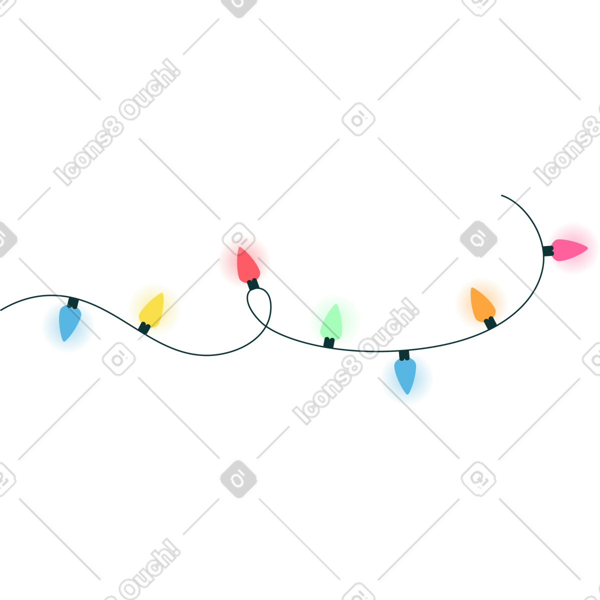 Florid スタイルの クリスマスの花輪 のイラストをPNG、SVG形式でダウンロード