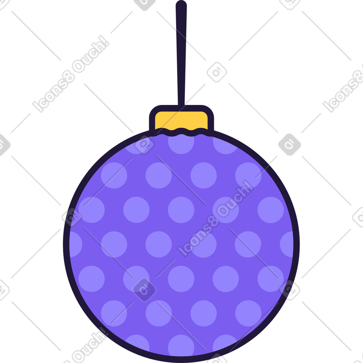 Illustration Christmas ball dans le style Conifer à télécharger aux formats PNG, SVG