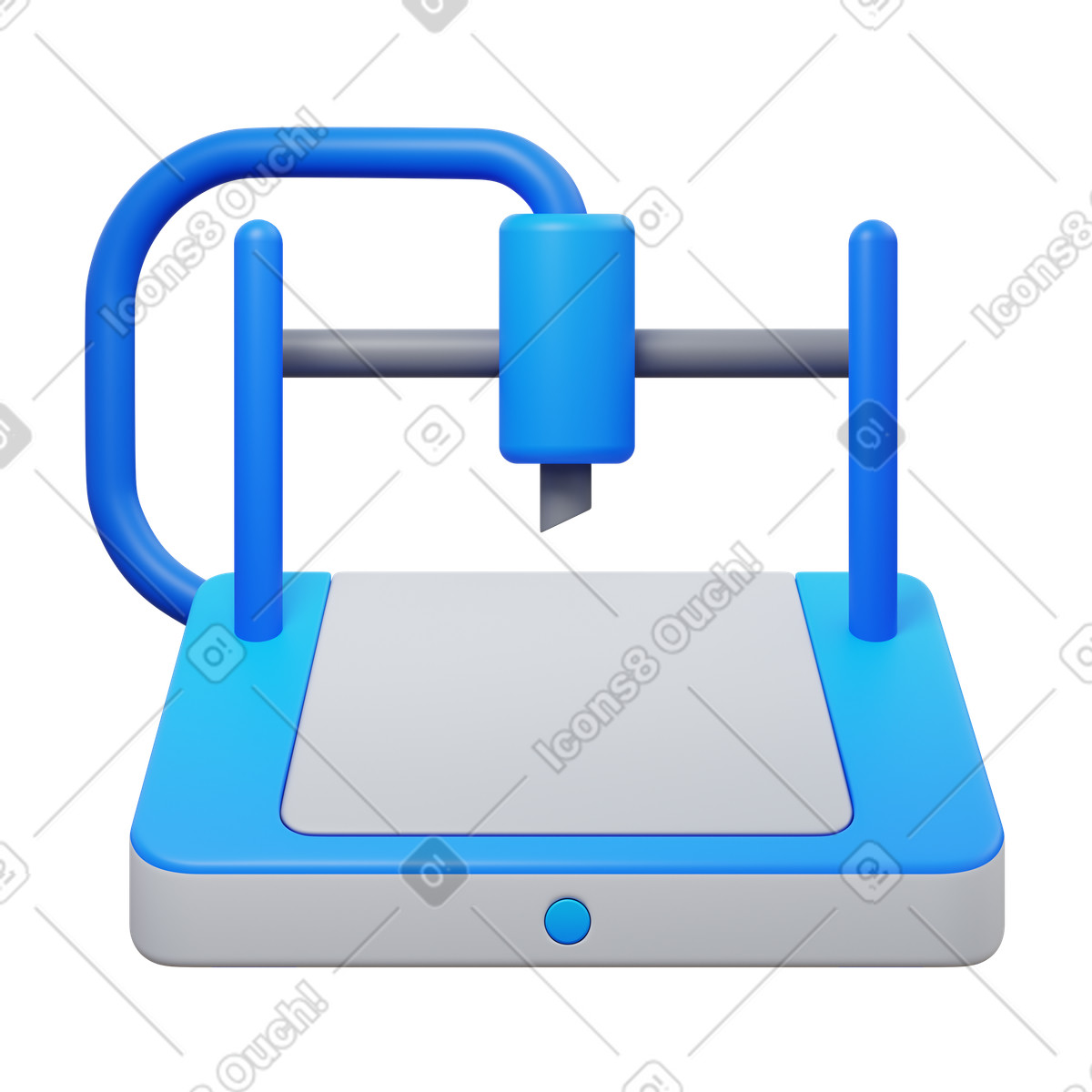 Cnc machine-Illustration im 3D Fluency-Stil als Download in PNG, SVG