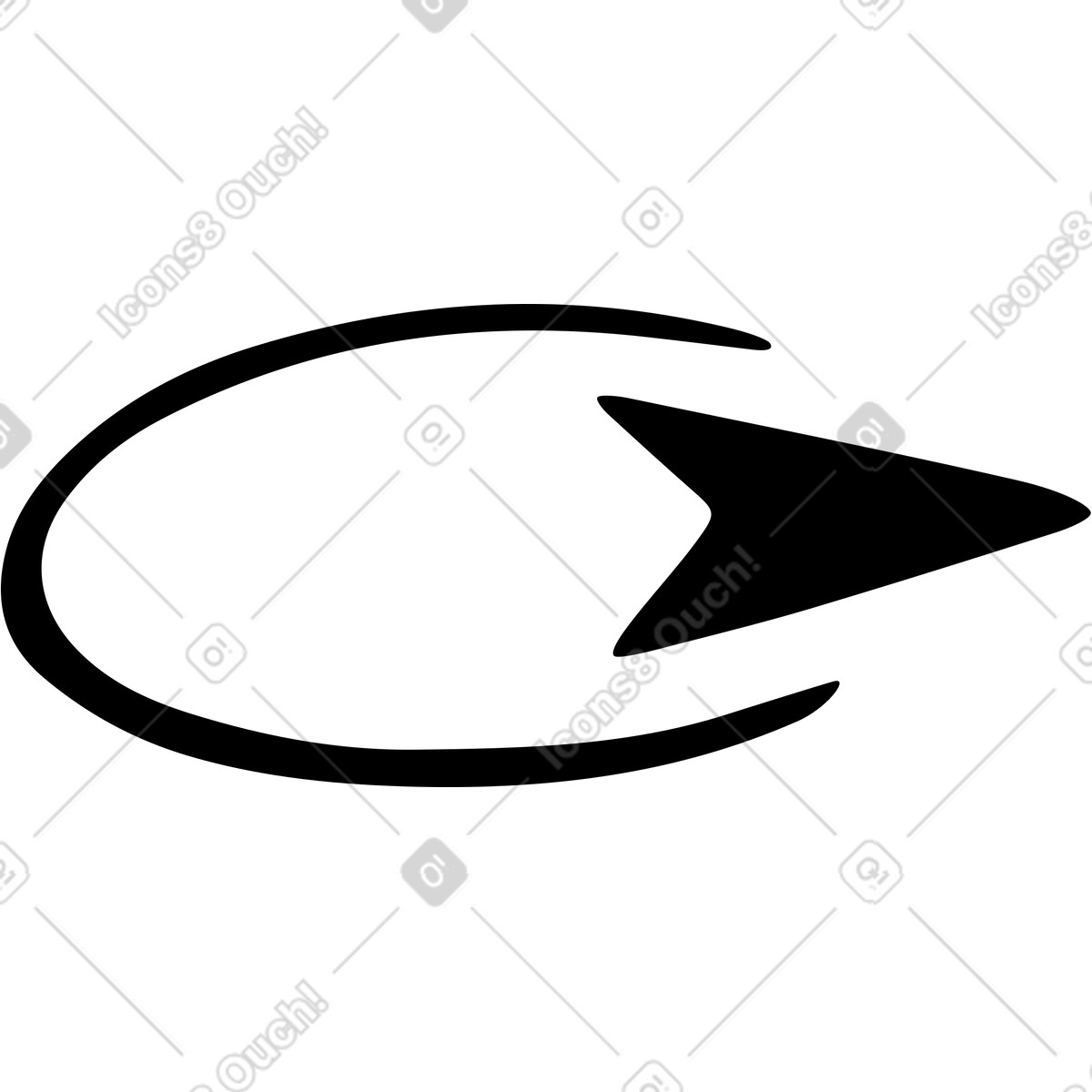 Navigation arrow illustration in Journal style download in PNG, SVG