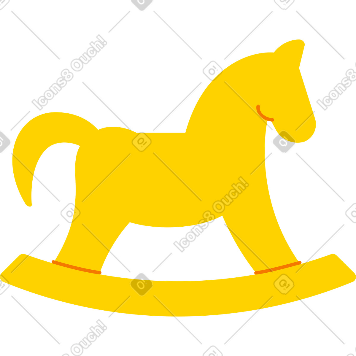 Ilustración Rocking horse toy en estilo Giggle a descargar en PNG y SVG