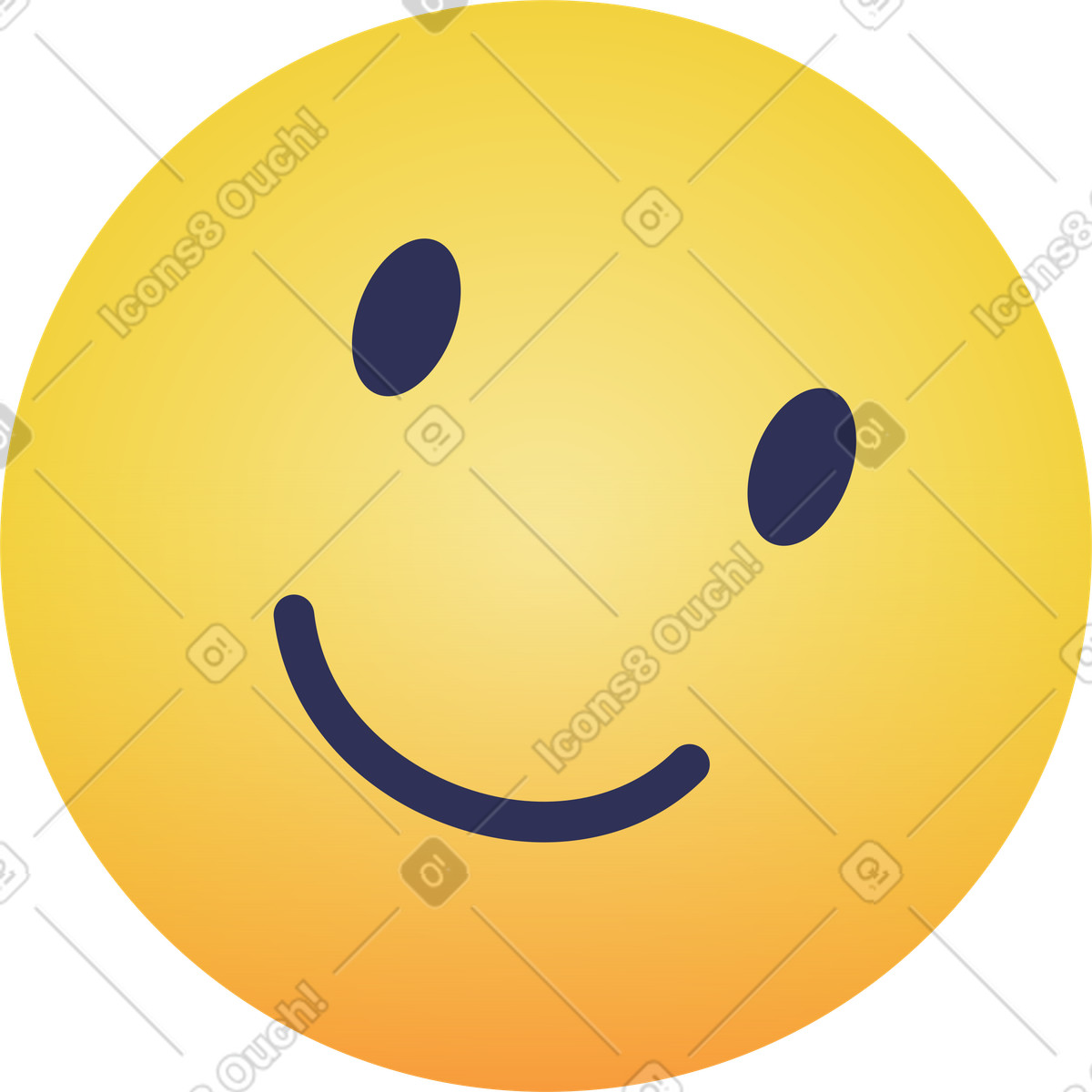 Smiley face illustration in Beam style download in PNG, SVG