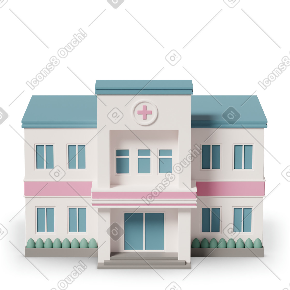 Hospital illustration featuring first aid clipart in PNG, SVG, GIF
