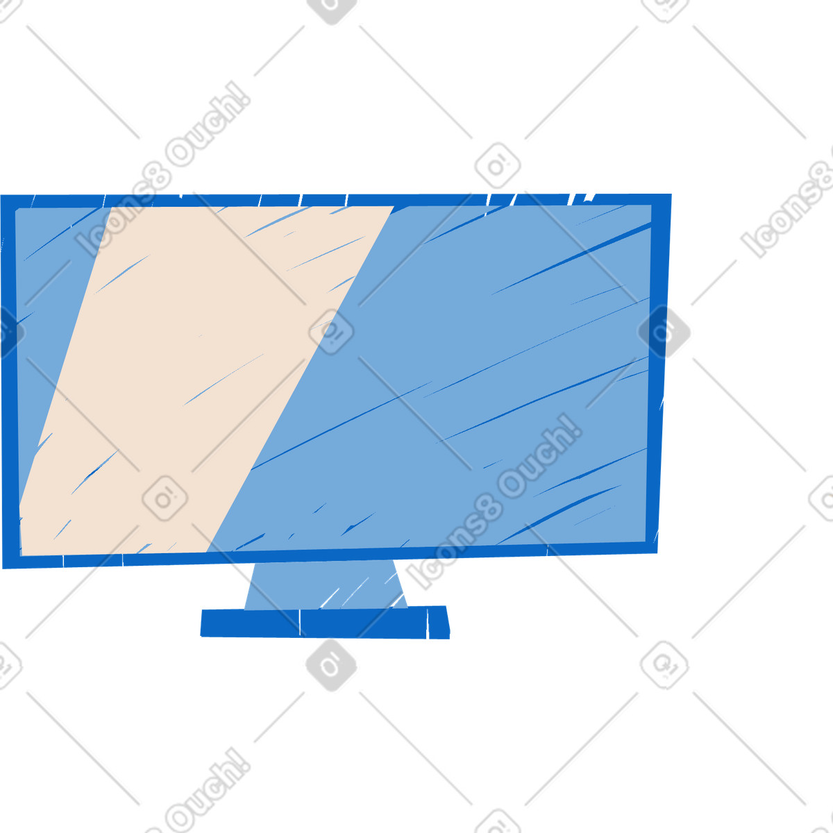 Tv illustration in Sleepy style download in PNG, SVG