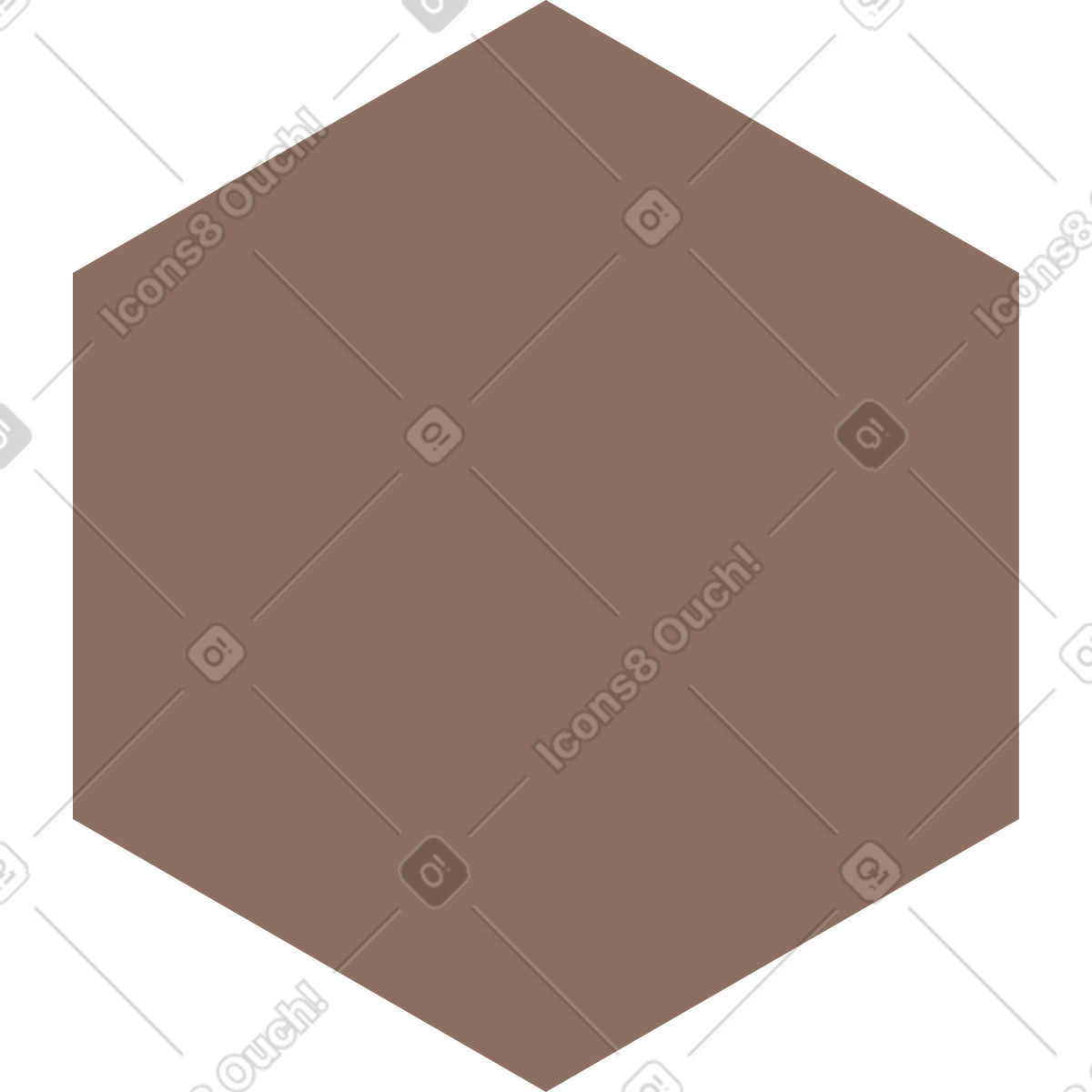 Illustration Brun hexagonal dans le style Fogg à télécharger aux formats PNG, SVG