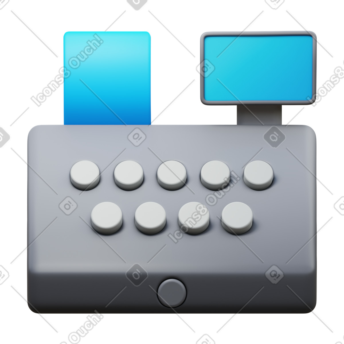 Ilustración Cash register en estilo 3D Fluency a descargar en PNG y SVG