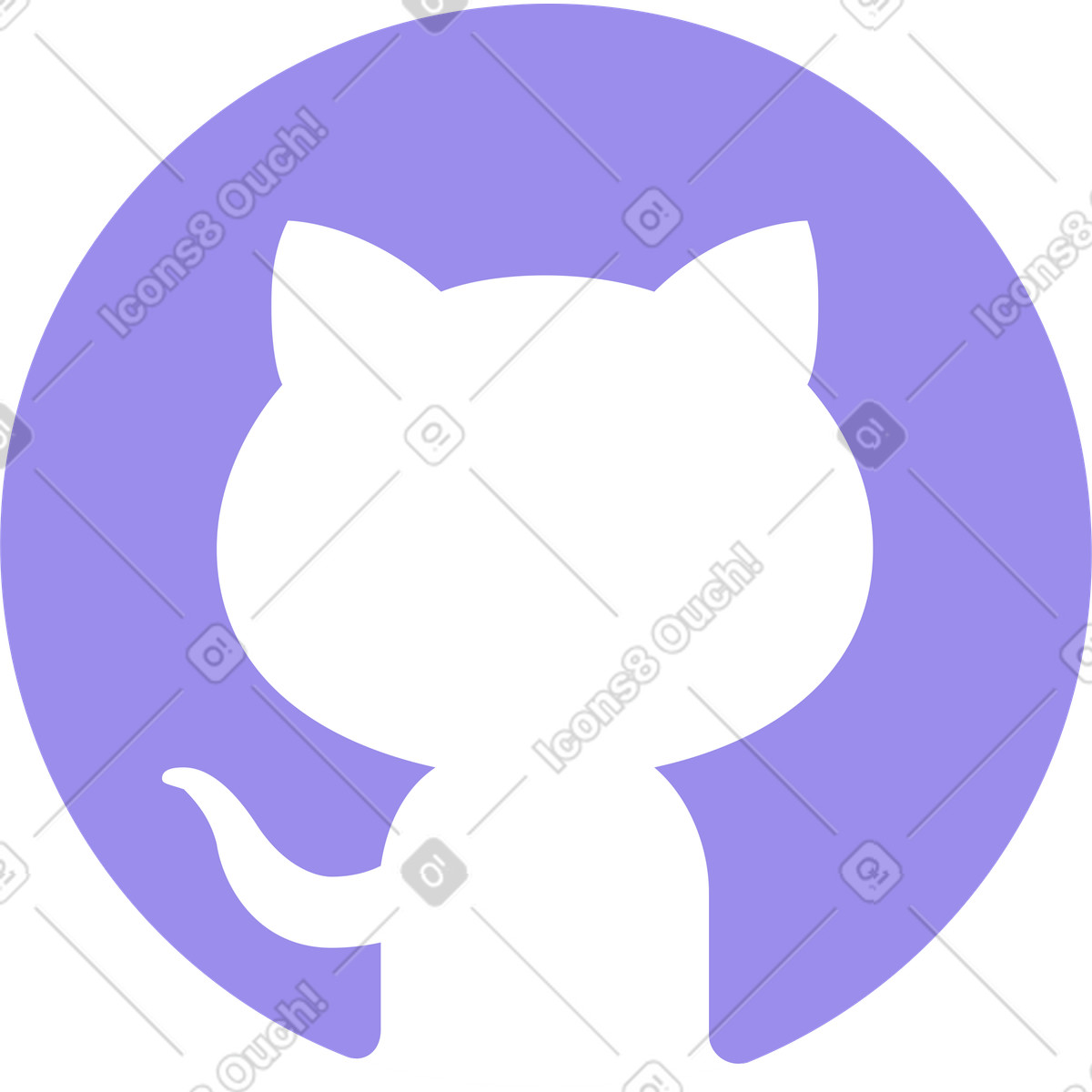 Github icon illustration in Bright style download in PNG, SVG