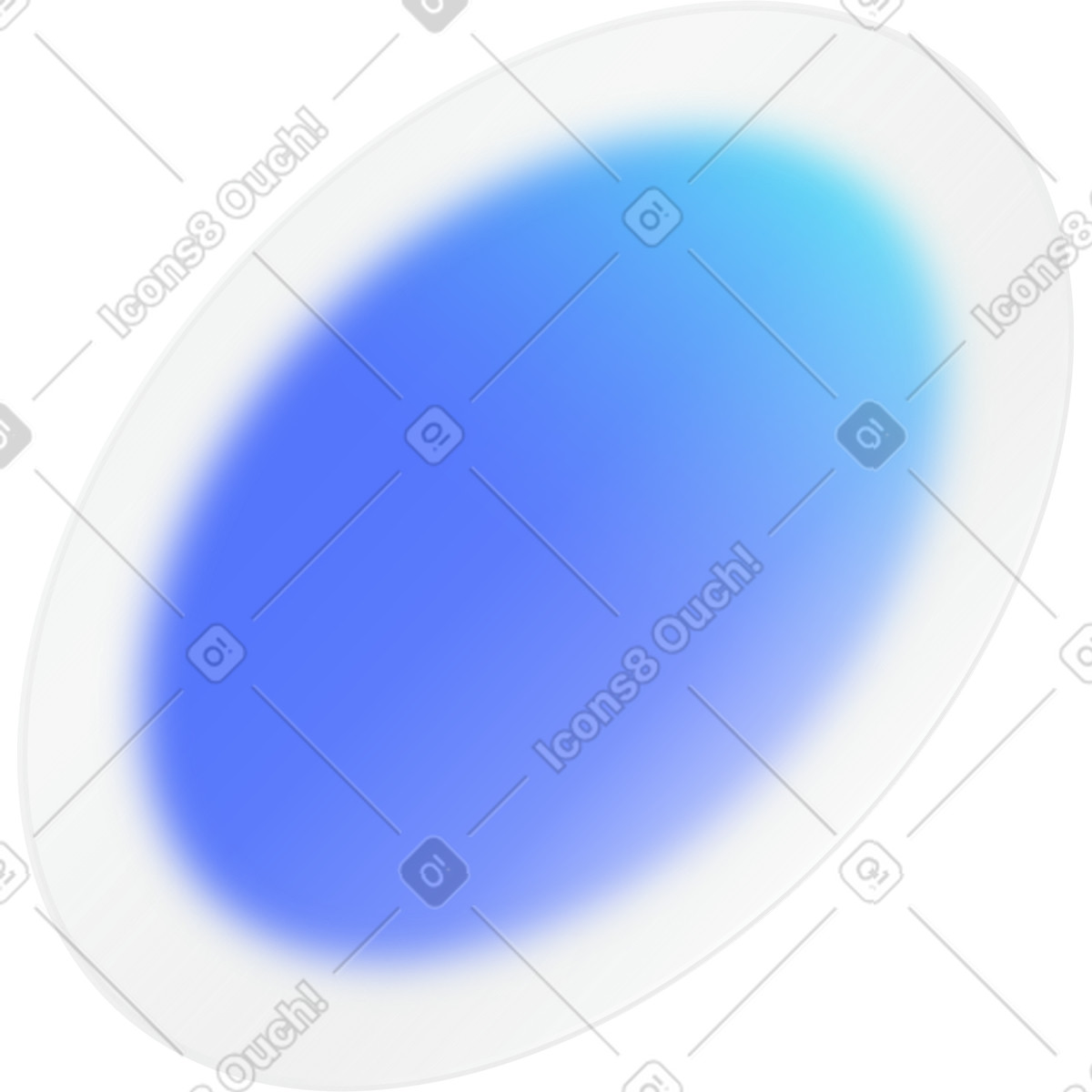 Ellipse in glass illustration Morphis style download PNG, SVG