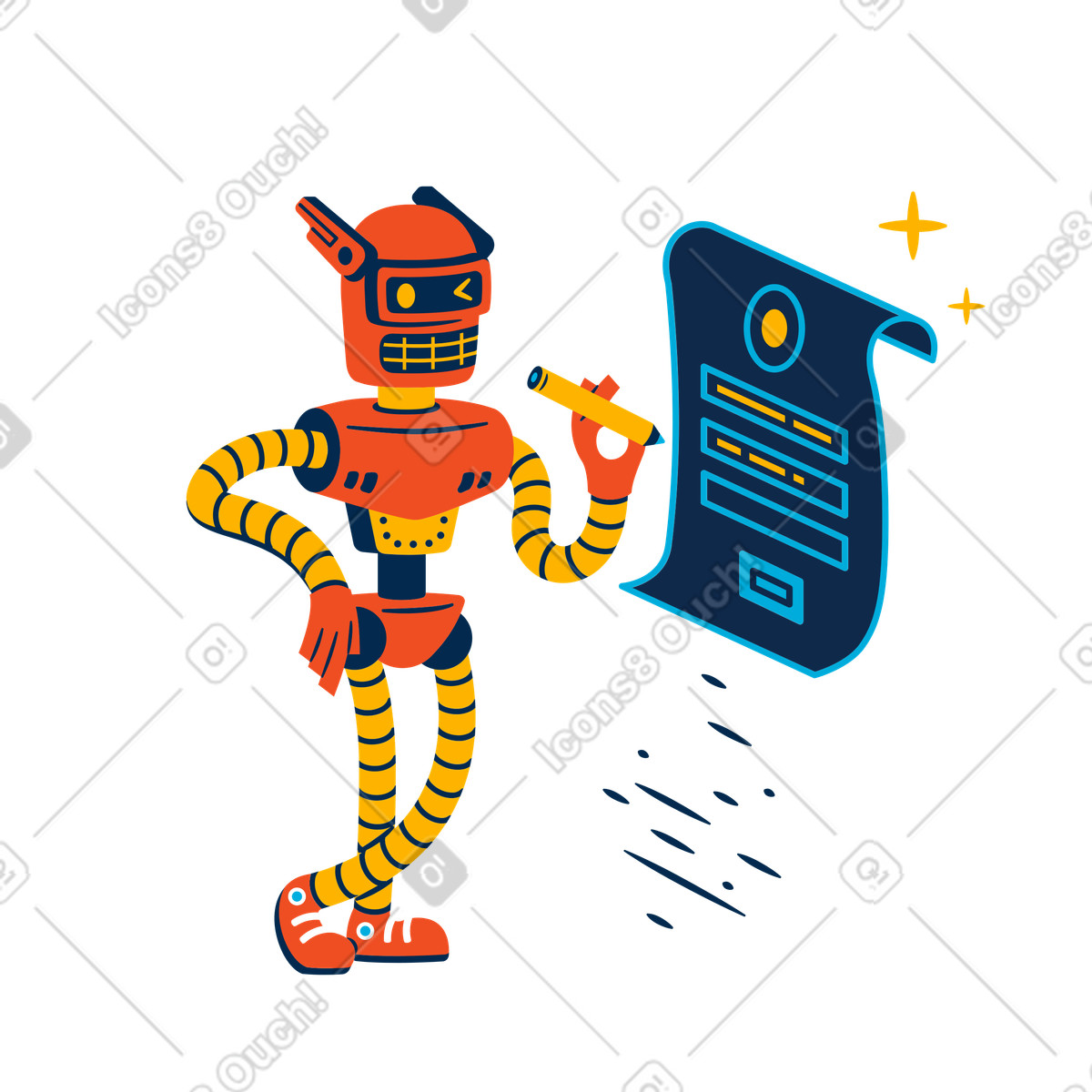 Sign up form illustration in PNG, SVG