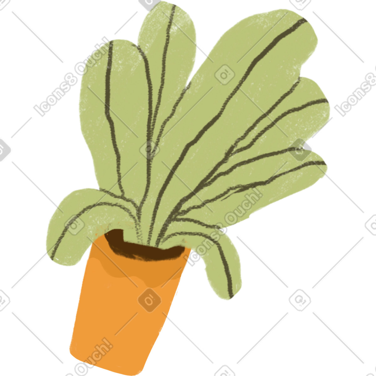 Green salad in a cup illustrazione stile Lumiere scarica PNG, SVG