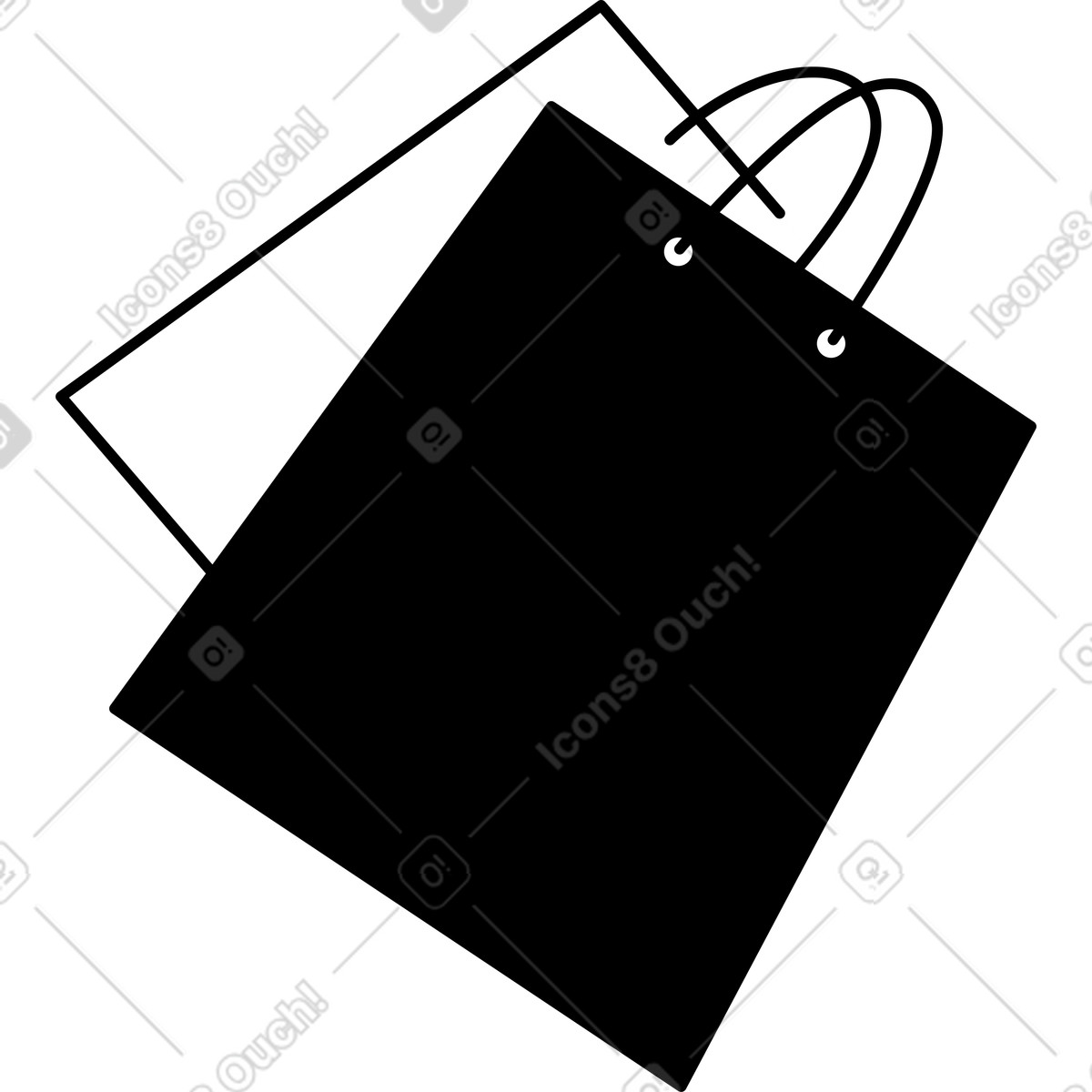 Einkaufstüten-Illustration im Weekday-Stil als Download in PNG, SVG