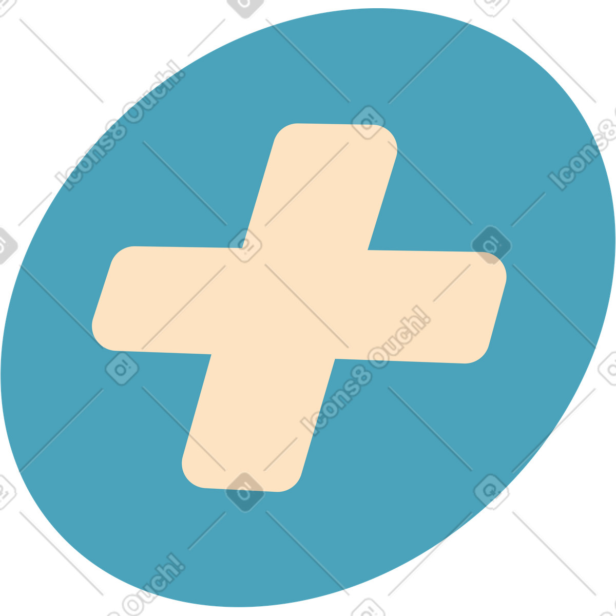 下载 Dizzy 风格的 Plus in circle 插画，支持 PNG、SVG 格式