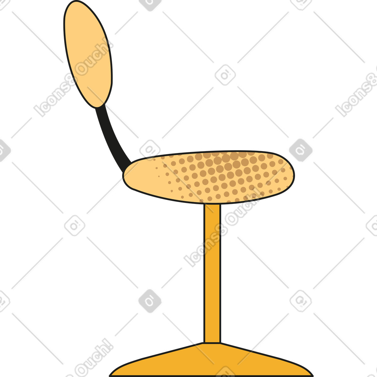 Rubber スタイルの Chair のイラストをPNG、SVG形式でダウンロード