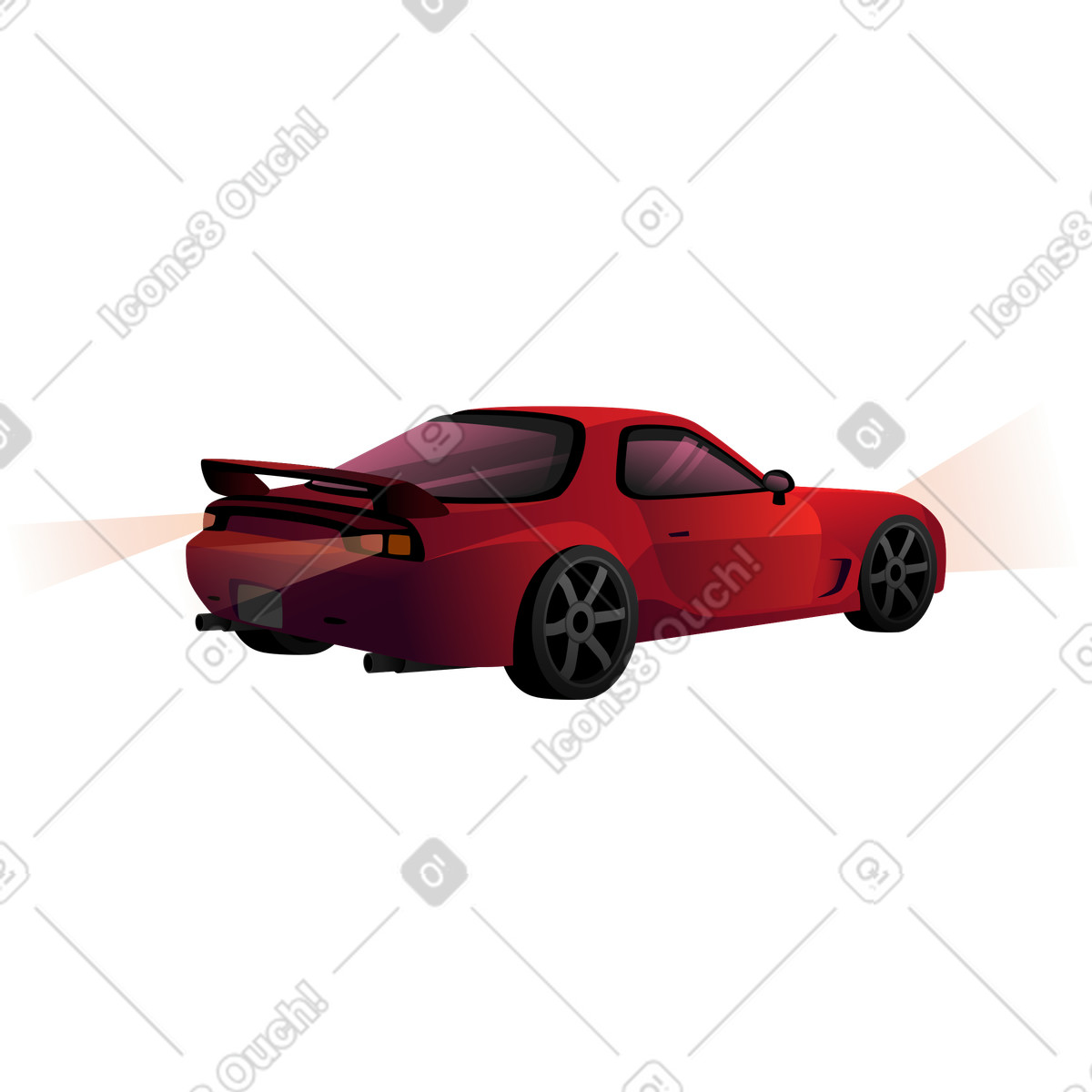 Auto mit licht-Illustration im Vivid-Stil als Download in PNG, SVG