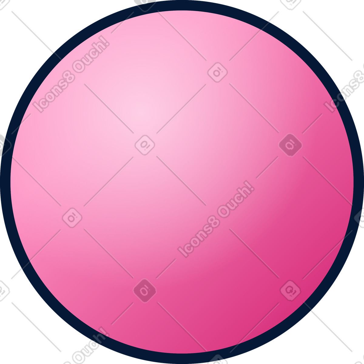 Illustration Cercle rose dans le style Neat à télécharger aux formats PNG, SVG