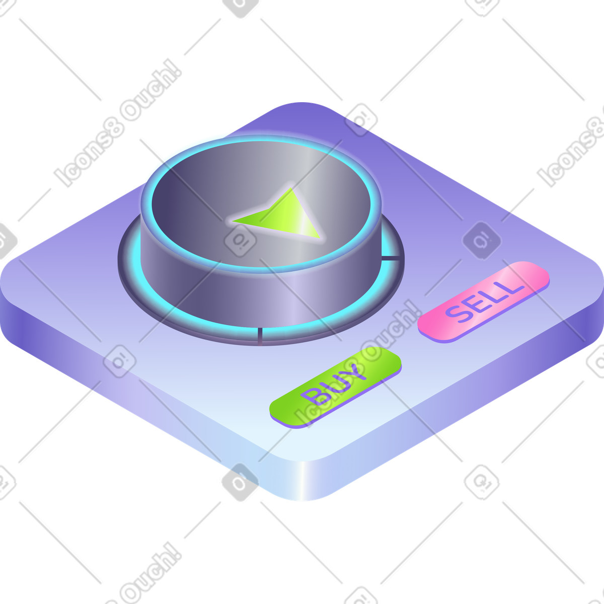 Control unit with switch and buttons illustration in Isotech style download in PNG, SVG