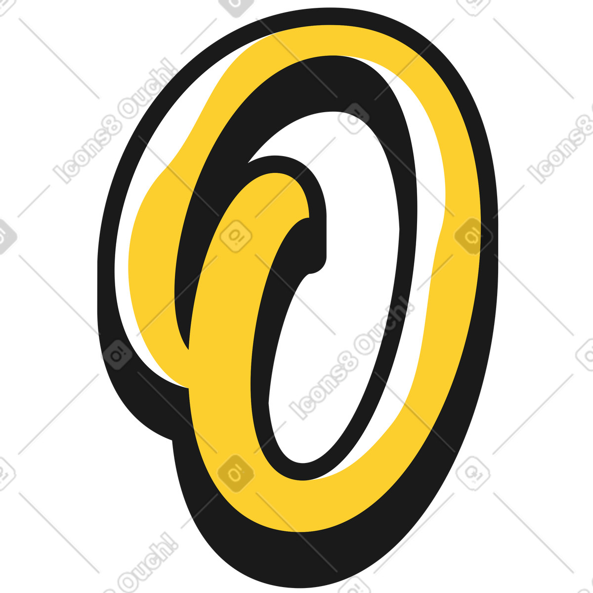 Taxi 스타일의 대문자 o 일러스트레이션 PNG, SVG 다운로드