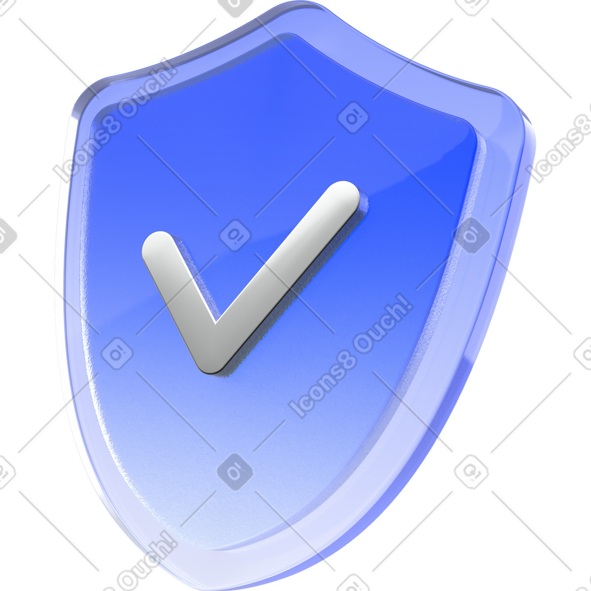 Security shield, Verified access, System protection illustration in 3D Enterprise style download in PNG, SVG