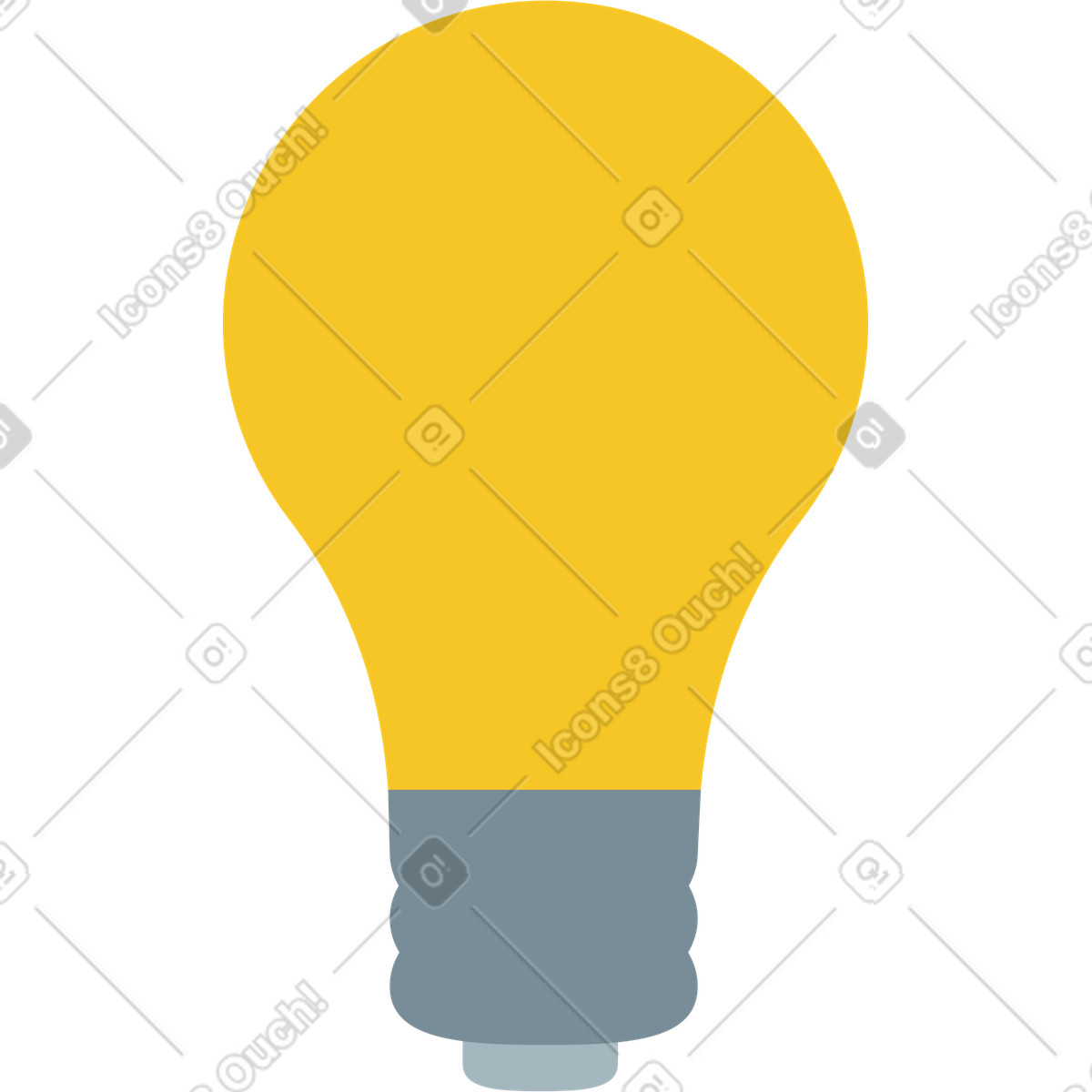 Light bulb illustration in Catchy style download in PNG, SVG