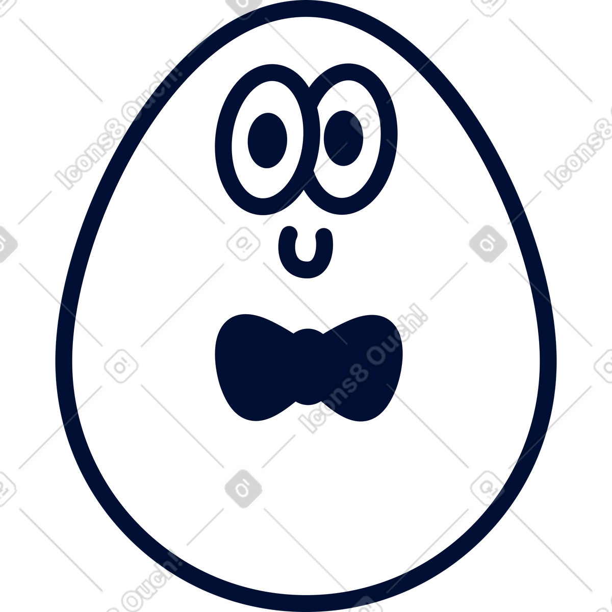 Egg character illustration in Blink style download in PNG, SVG