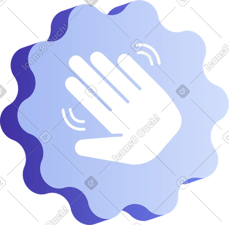 object with waving hand PNG, SVG